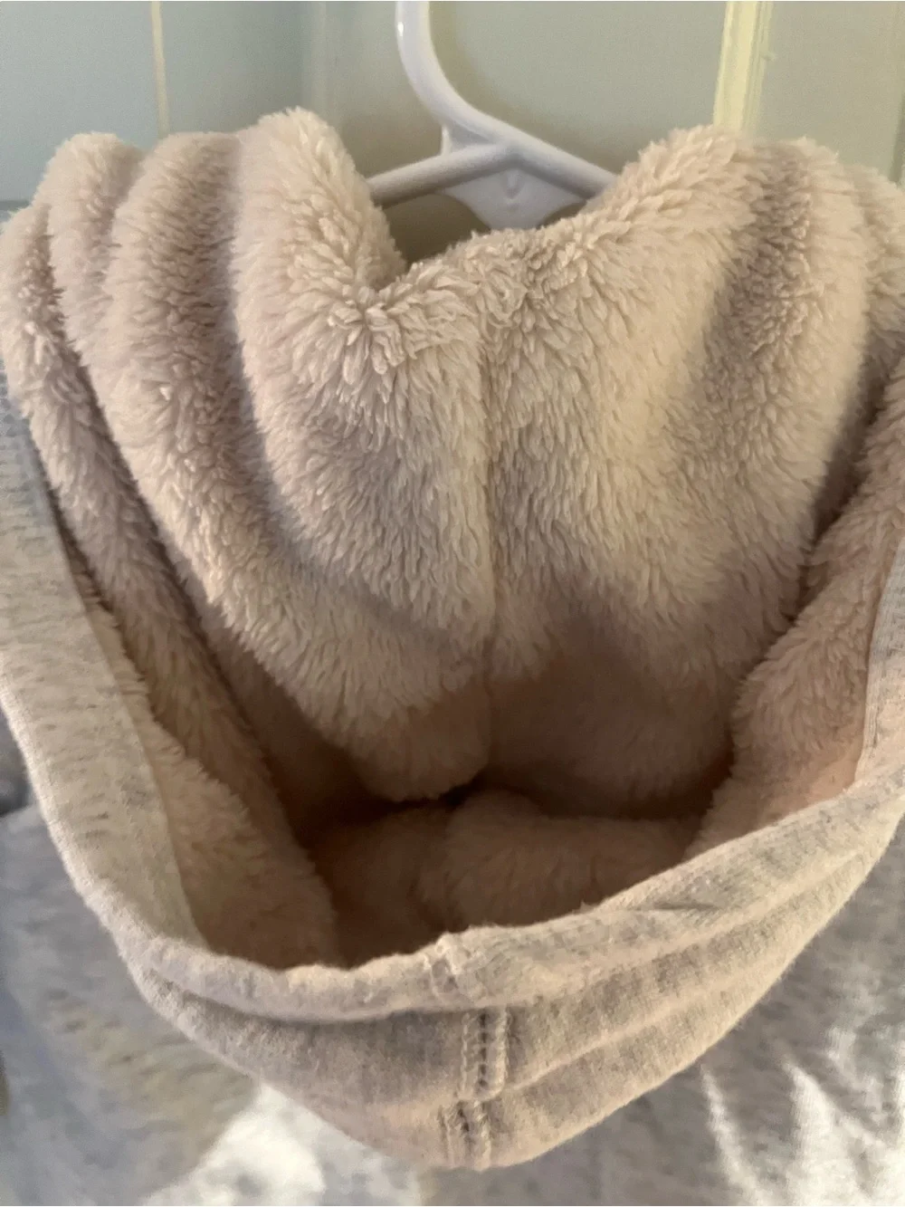 Carter's Light Gray Sherpa-Lined Zip Hoodie